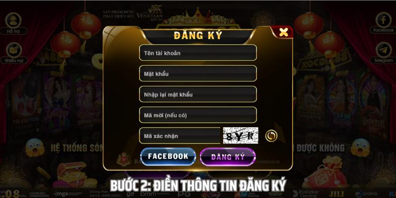 Hướng dẫn đăng ký XocDia88 nhận thưởng 88K 3 Hướng dẫn đăng ký tài khoản XocDia88